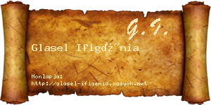 Glasel Ifigénia névjegykártya